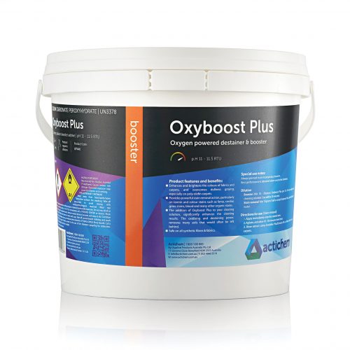 Oxygen booster additive for cleaning, destaining and deodorising