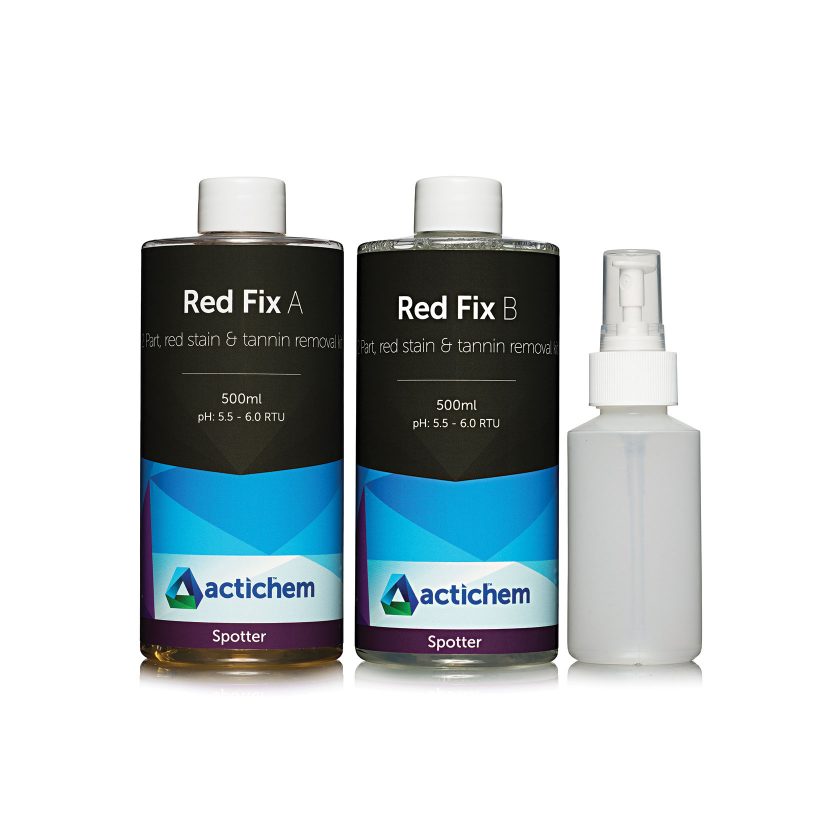 Red stain remover for carpet & upholstery cleaning