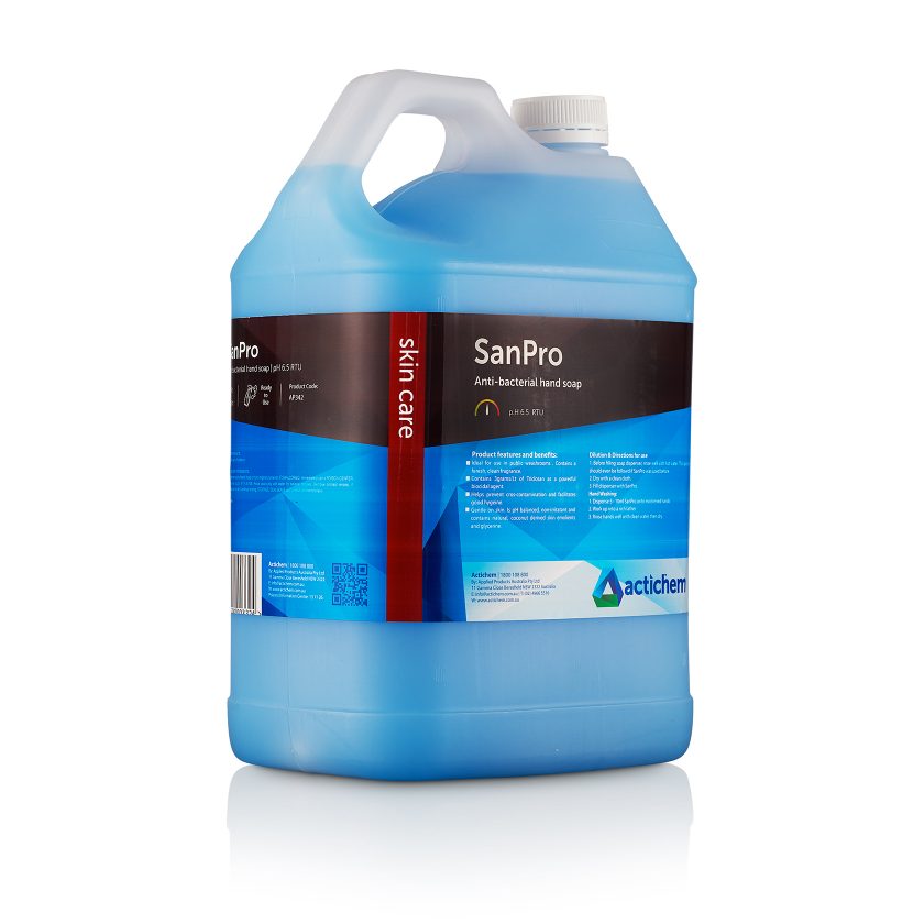 sanpro anti-bacterial hand soap in 5lt jerrycan