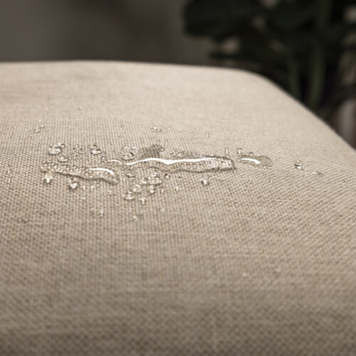 Droplets on a fabric shield treated chair