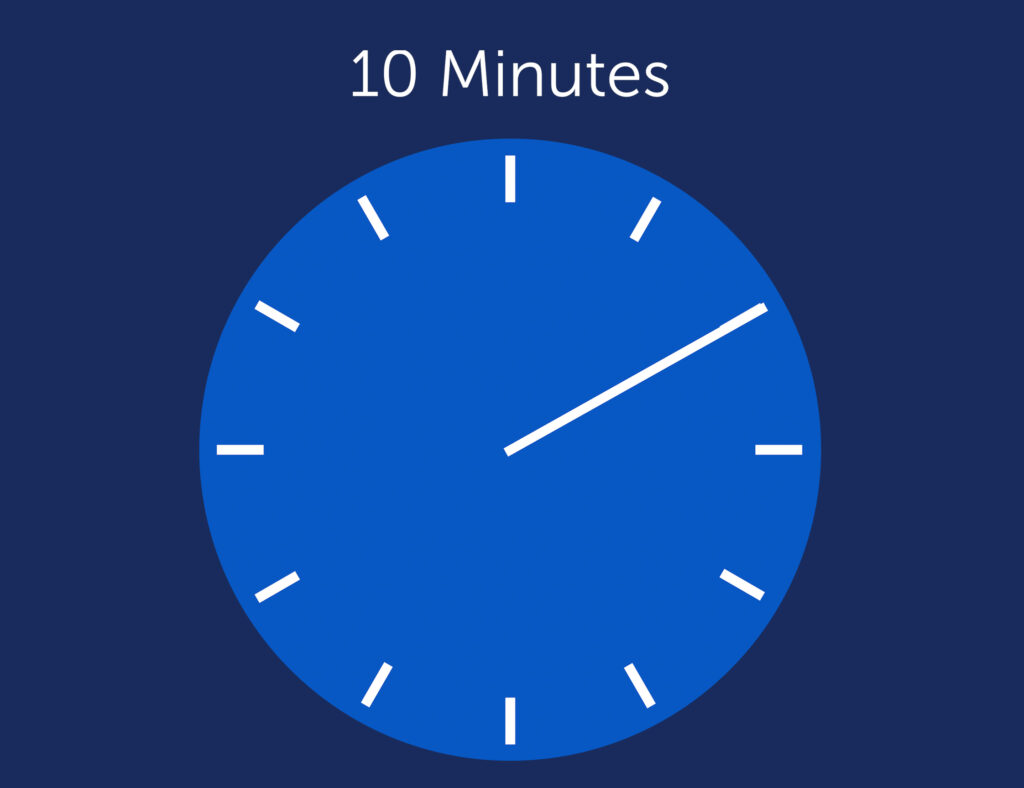 Clock for 10 minutes