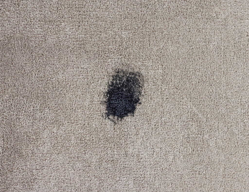 Paint stain on carpet