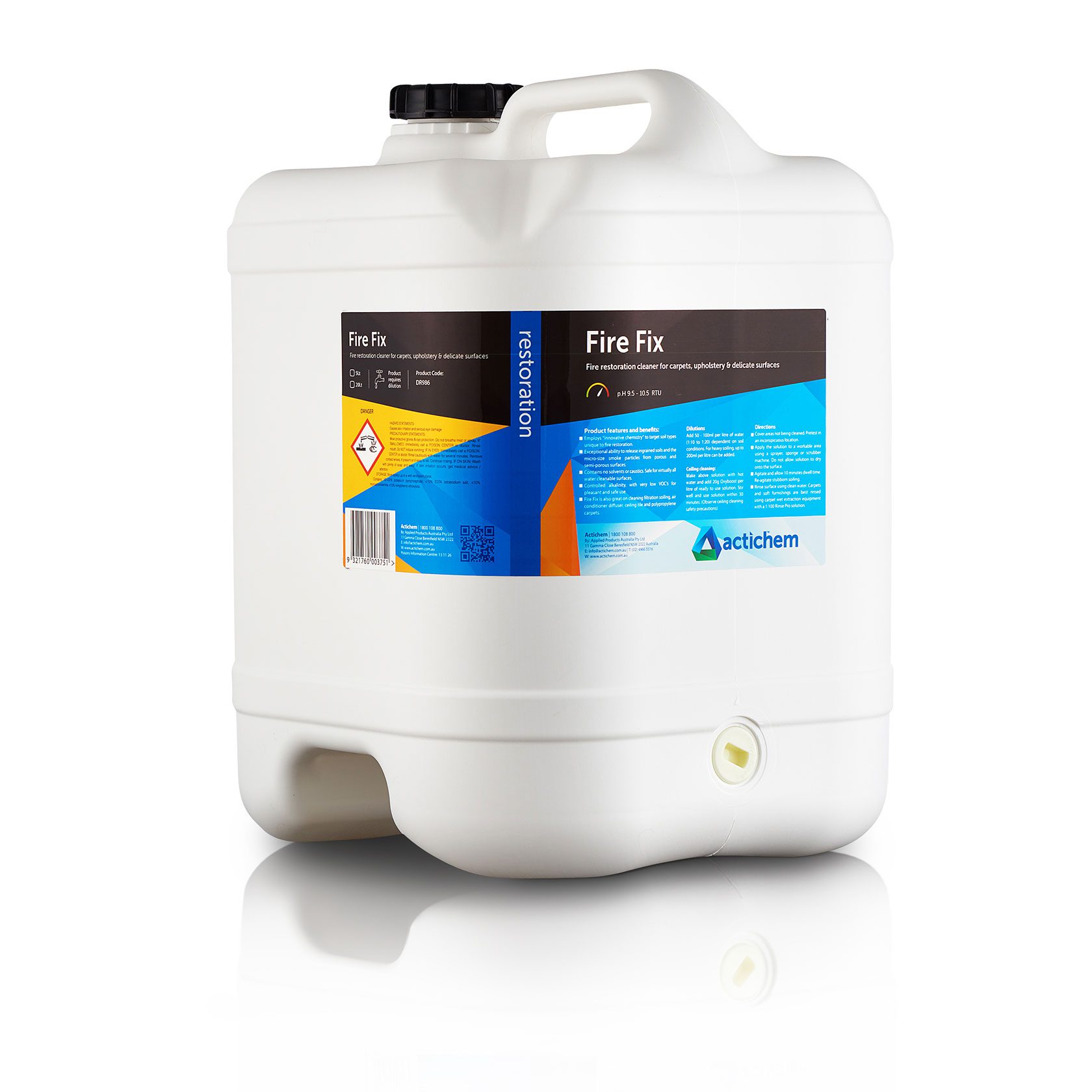 Fire restoration cleaner for soft and delicate surfaces