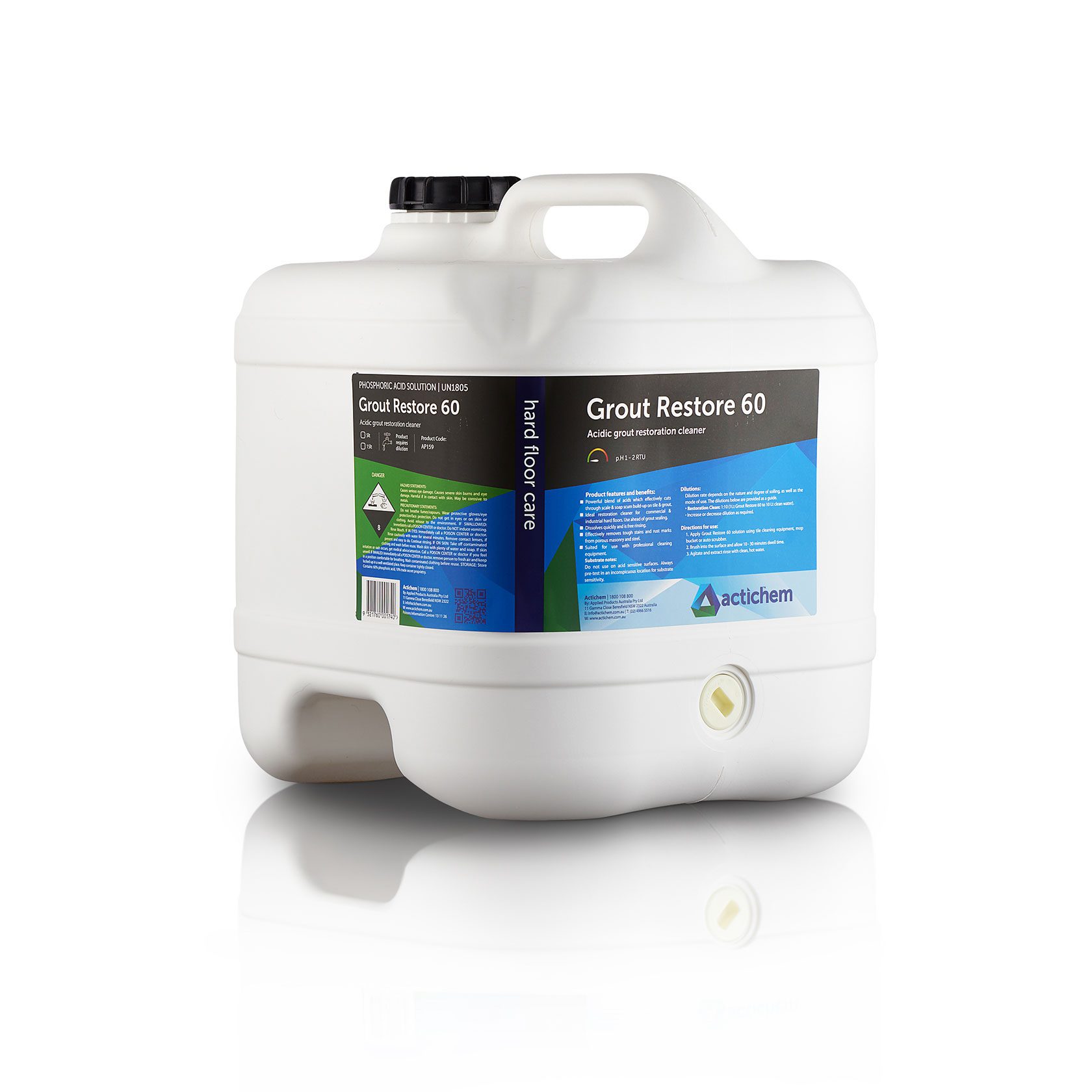 Phosphoric acid cleaner for removing cement and grout residues, mineral scale build-ups and efflorescence.