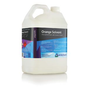 A diLimonine, citrus solvent spotter for removing gum, tar, oil and grease.