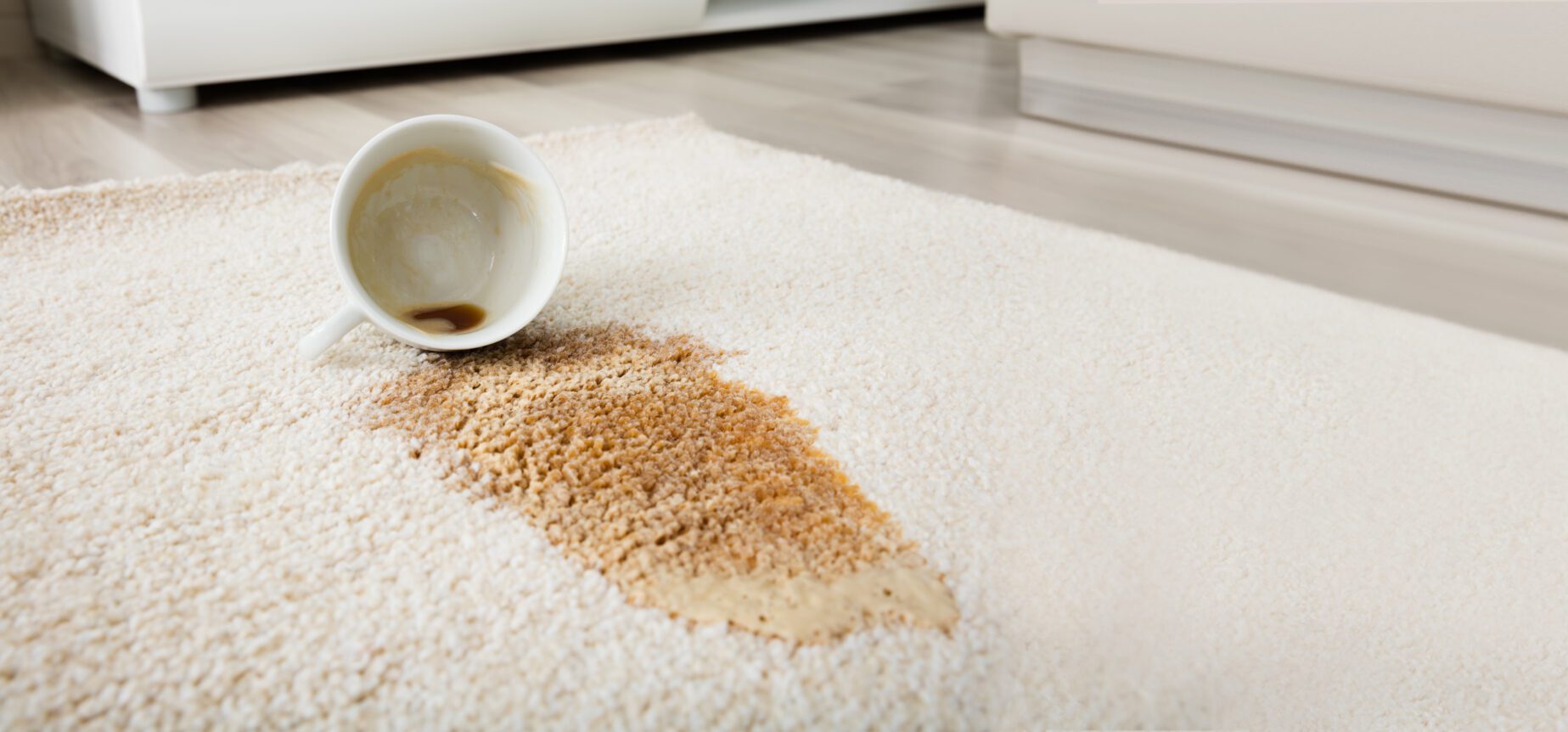 Carpet spilt on carpet resulting in a stain